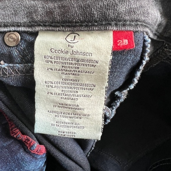 CJ by Cookie Johnson Peace Skinny Jeans Women's 28 Low Rise Side Stripe Stretch - Picture 6 of 7